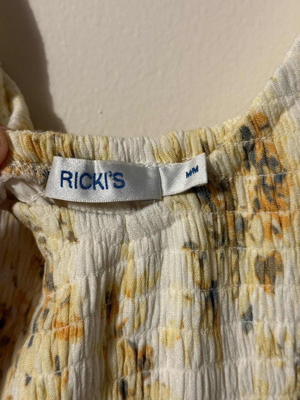 Ricki's Cream and Yellow Floral Midi Dress - Picture 3 of 3